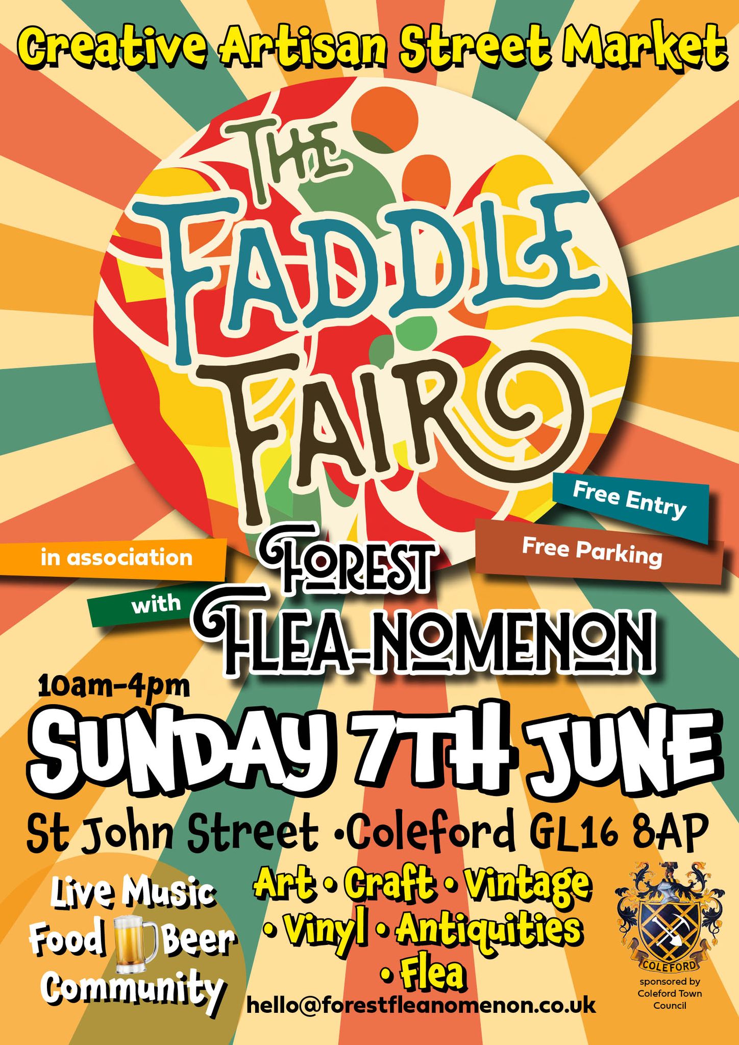 The Faddle Fair. St John's Street. Sunday 7th June 10am - 4pm.